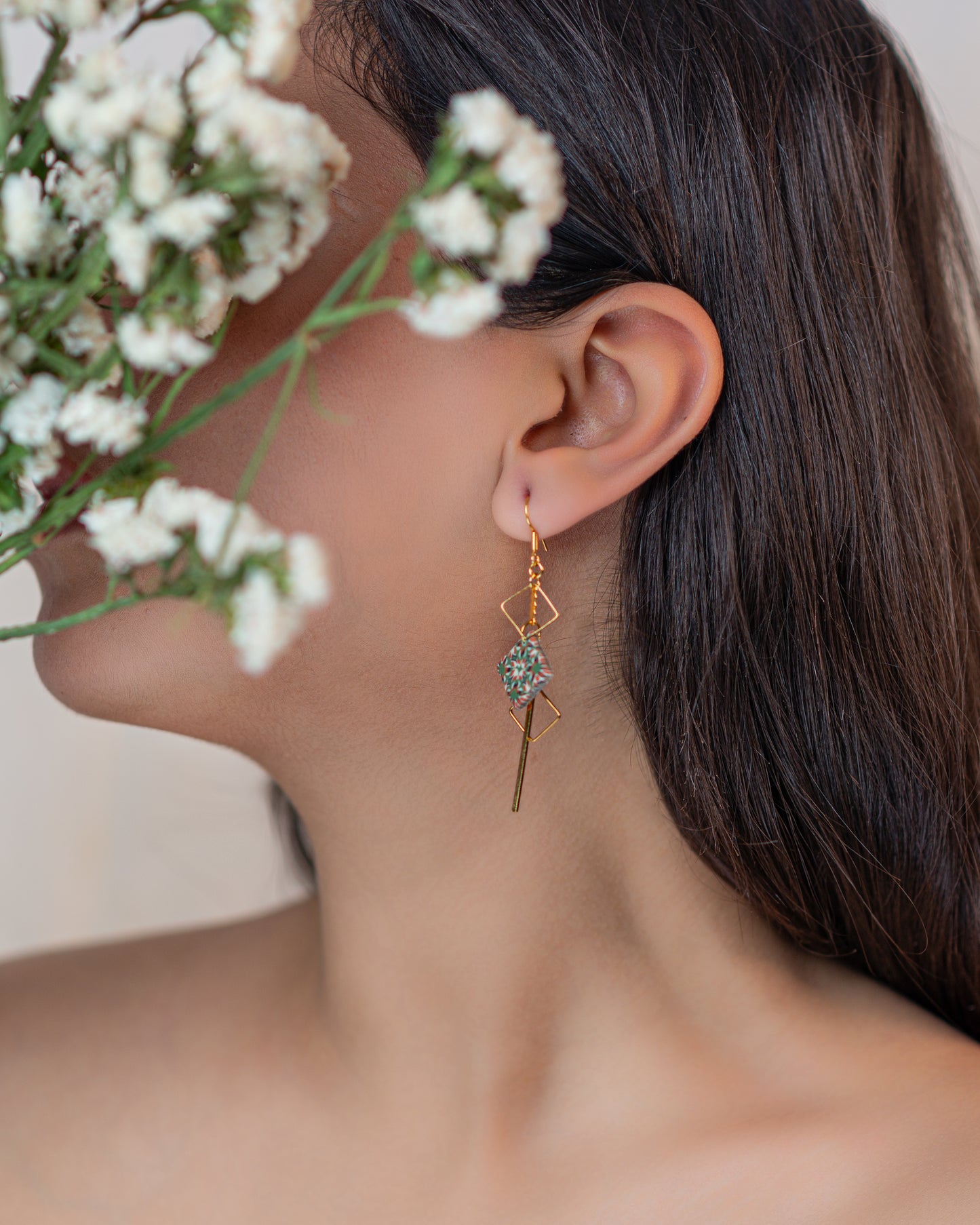 Boucles d’Oreilles Géométriques Longues