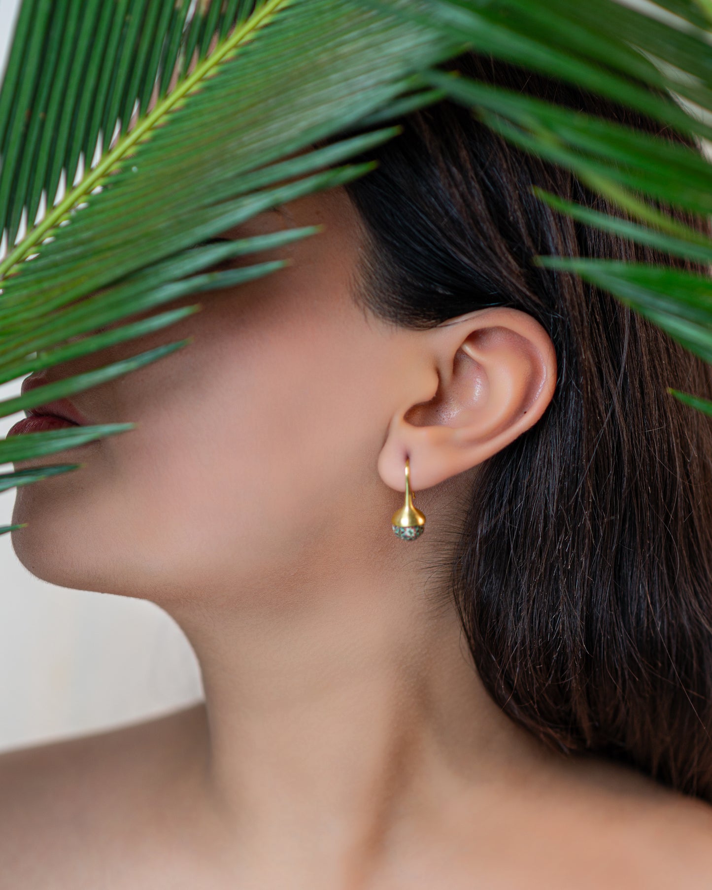 Boucles d'oreilles avec perle originales et uniques