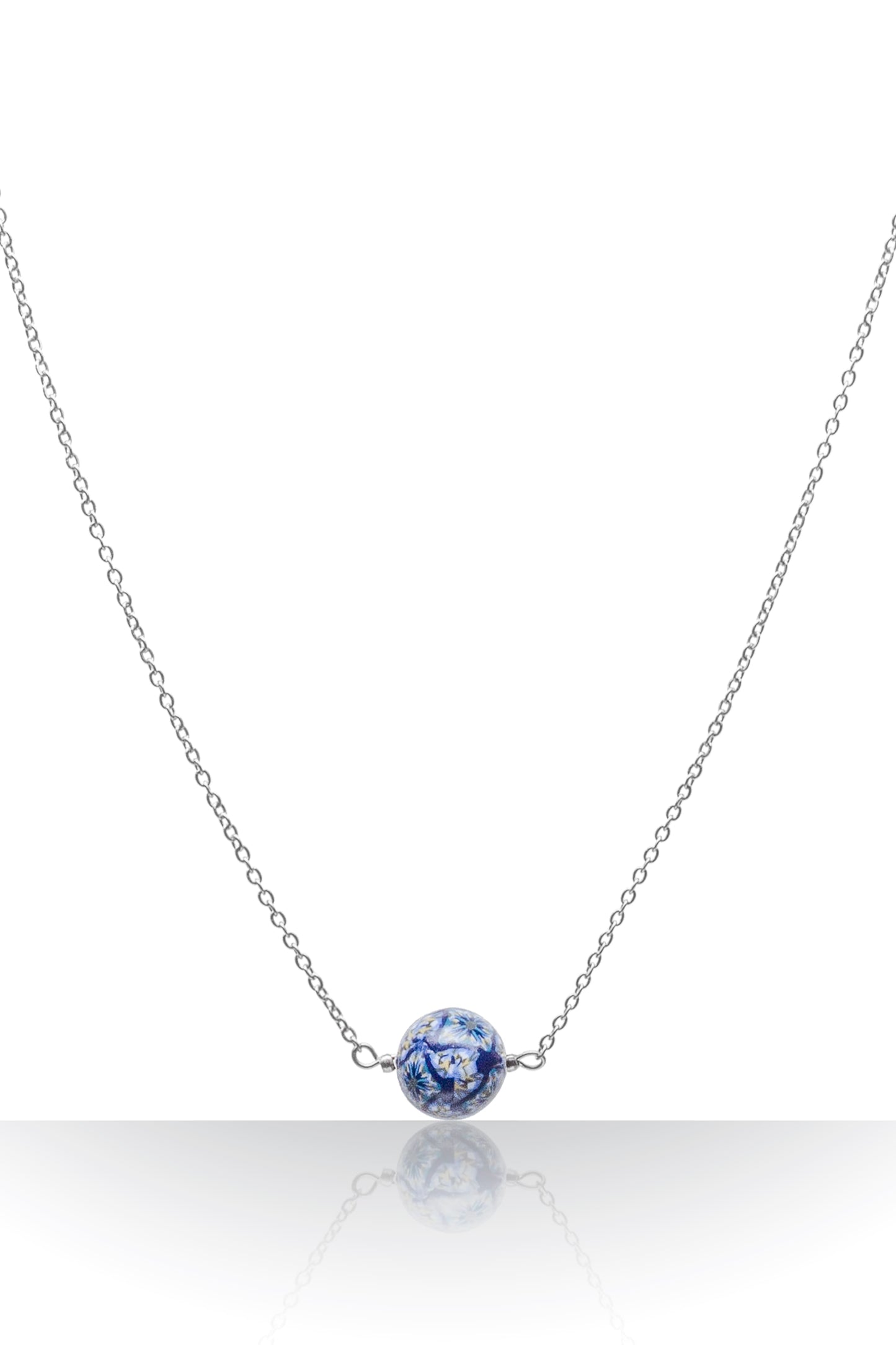 Collier Pendentif Perle Bleu Unique