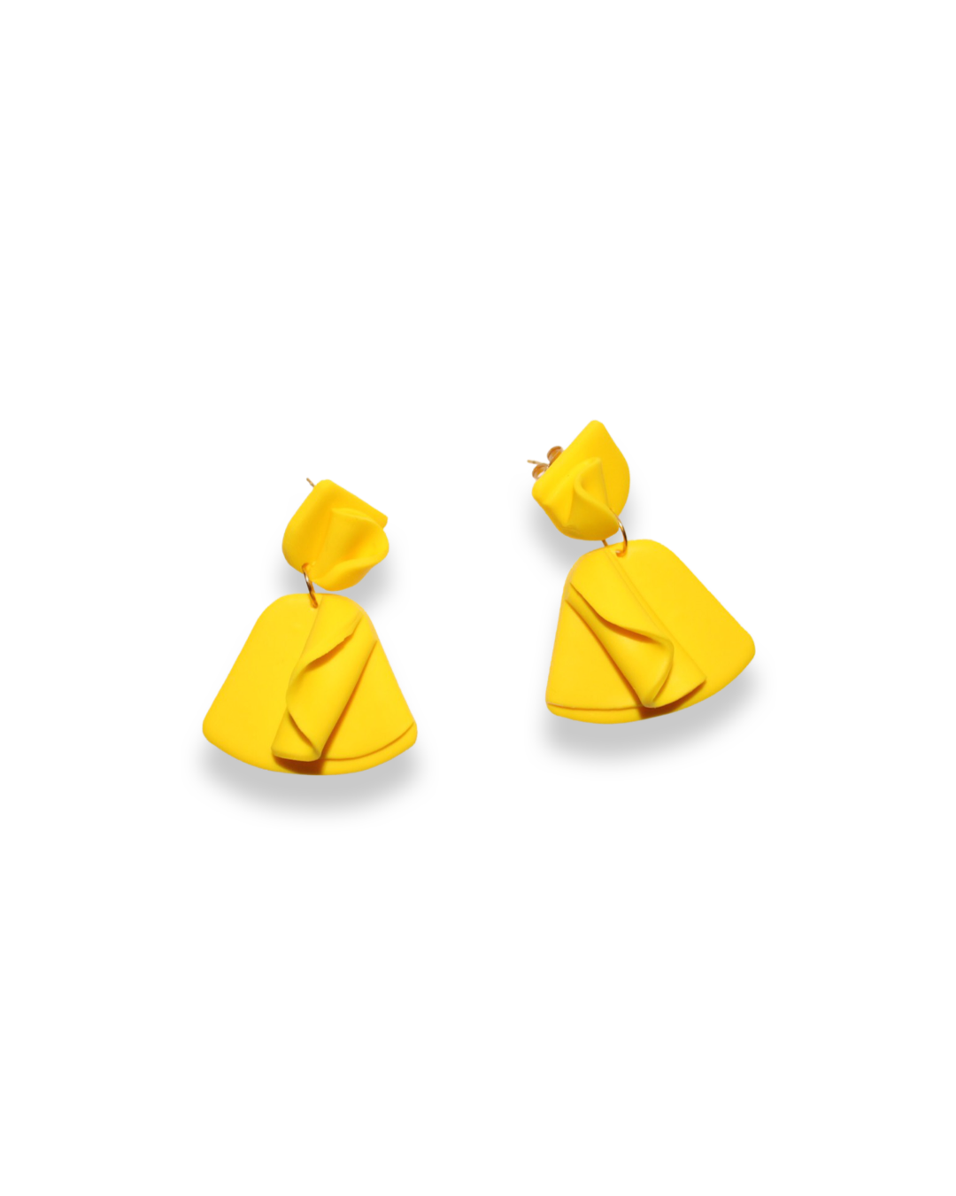 Boucles d'oreilles jaunes pendantes
