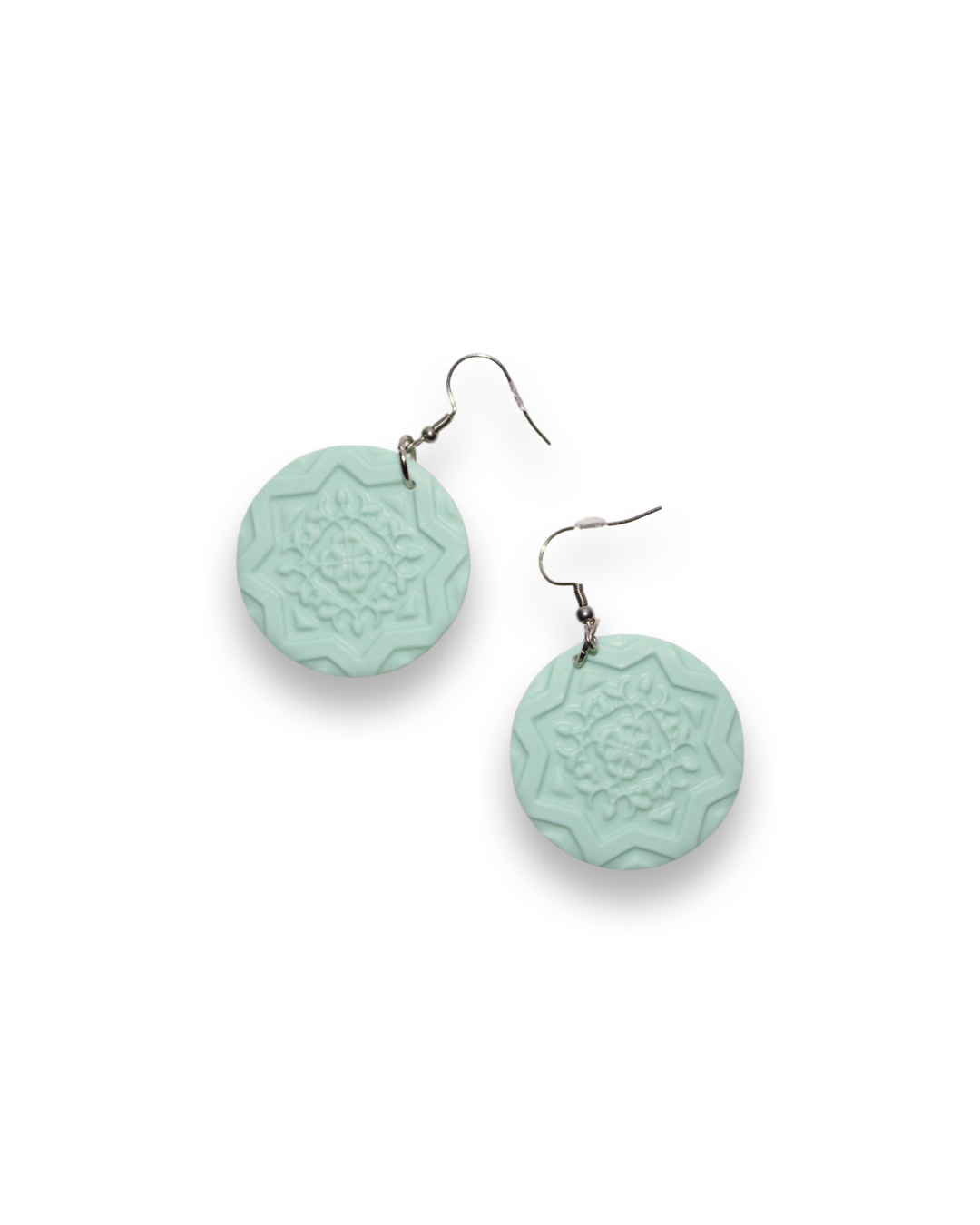Boucles d'oreilles bleues pendantes Cercle