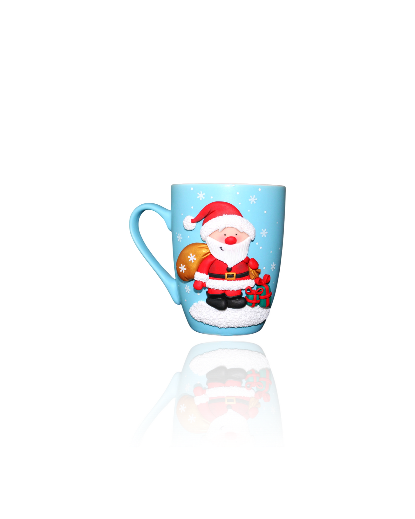 Mug de Noël Bleu Personnalisé Père Noël