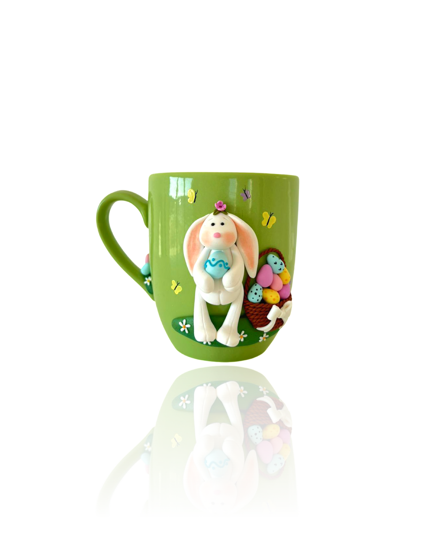 Mug Pâques Vert - Tasse Lapin Blanc