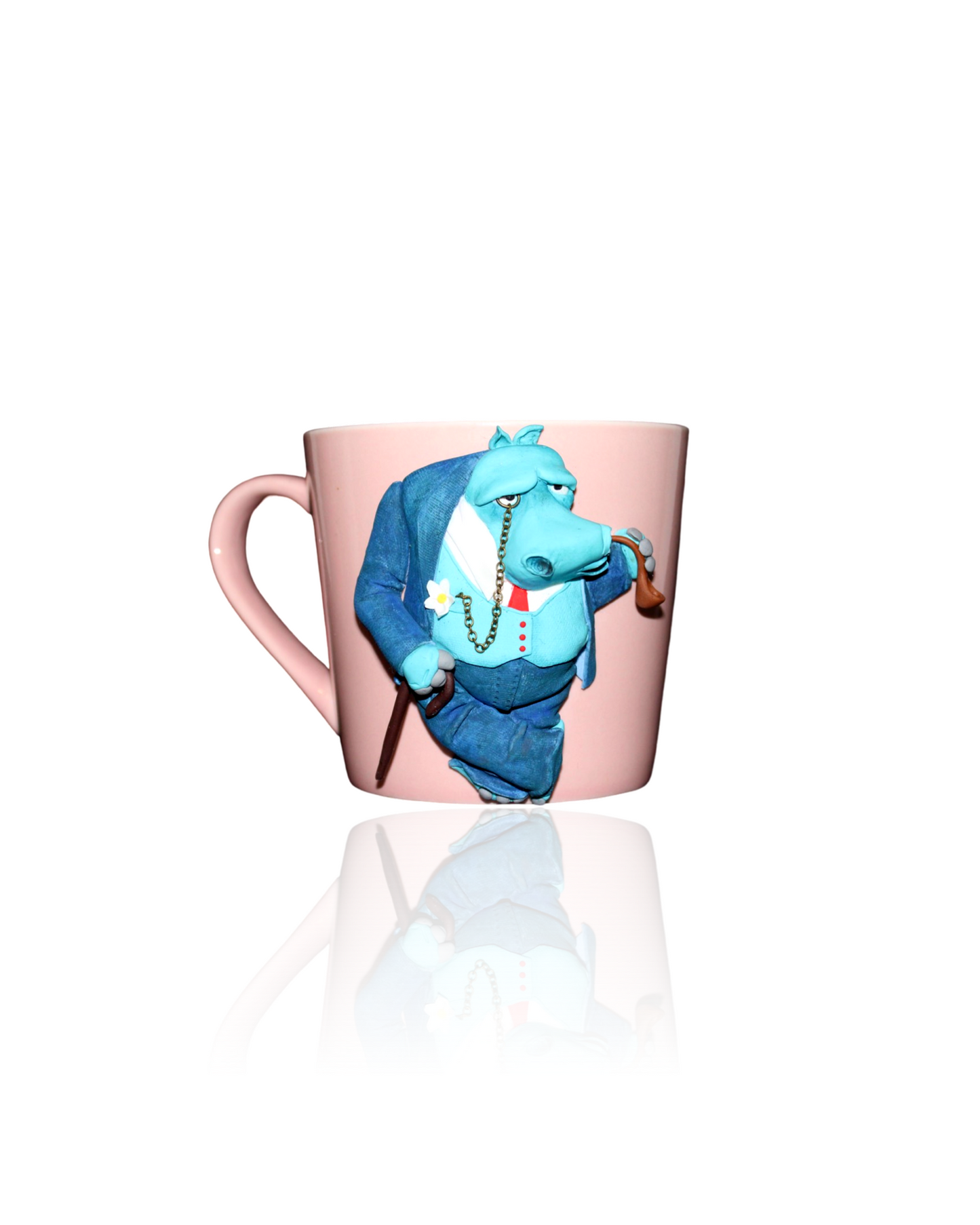 Mug Rose Personnalisé Hippopotame Élégant