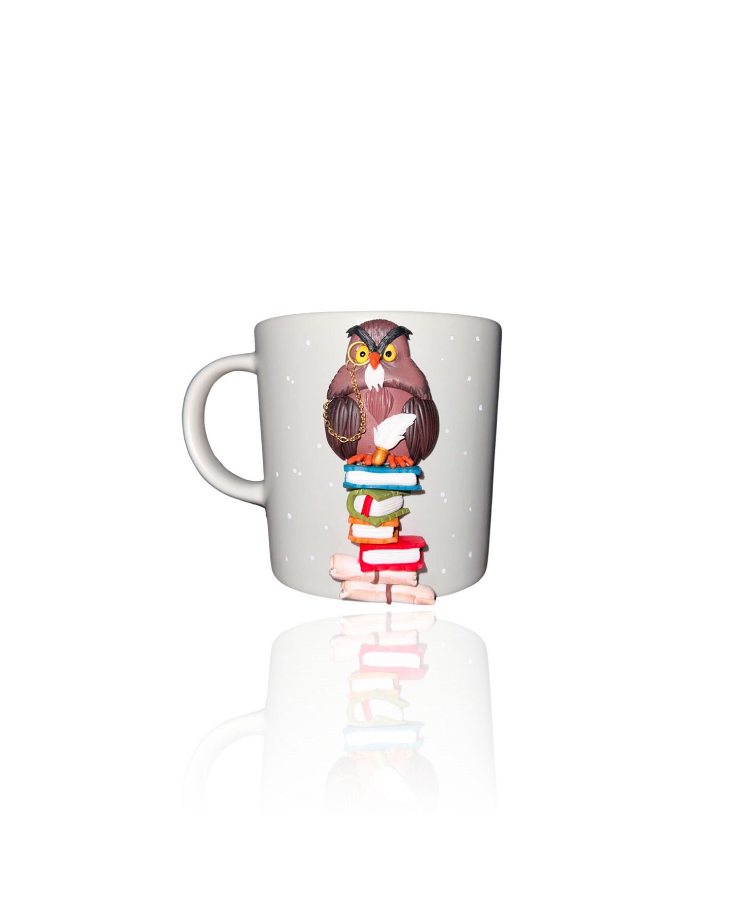 Mug Hibou avec des Livres - Tasse Personnalisée Hibou