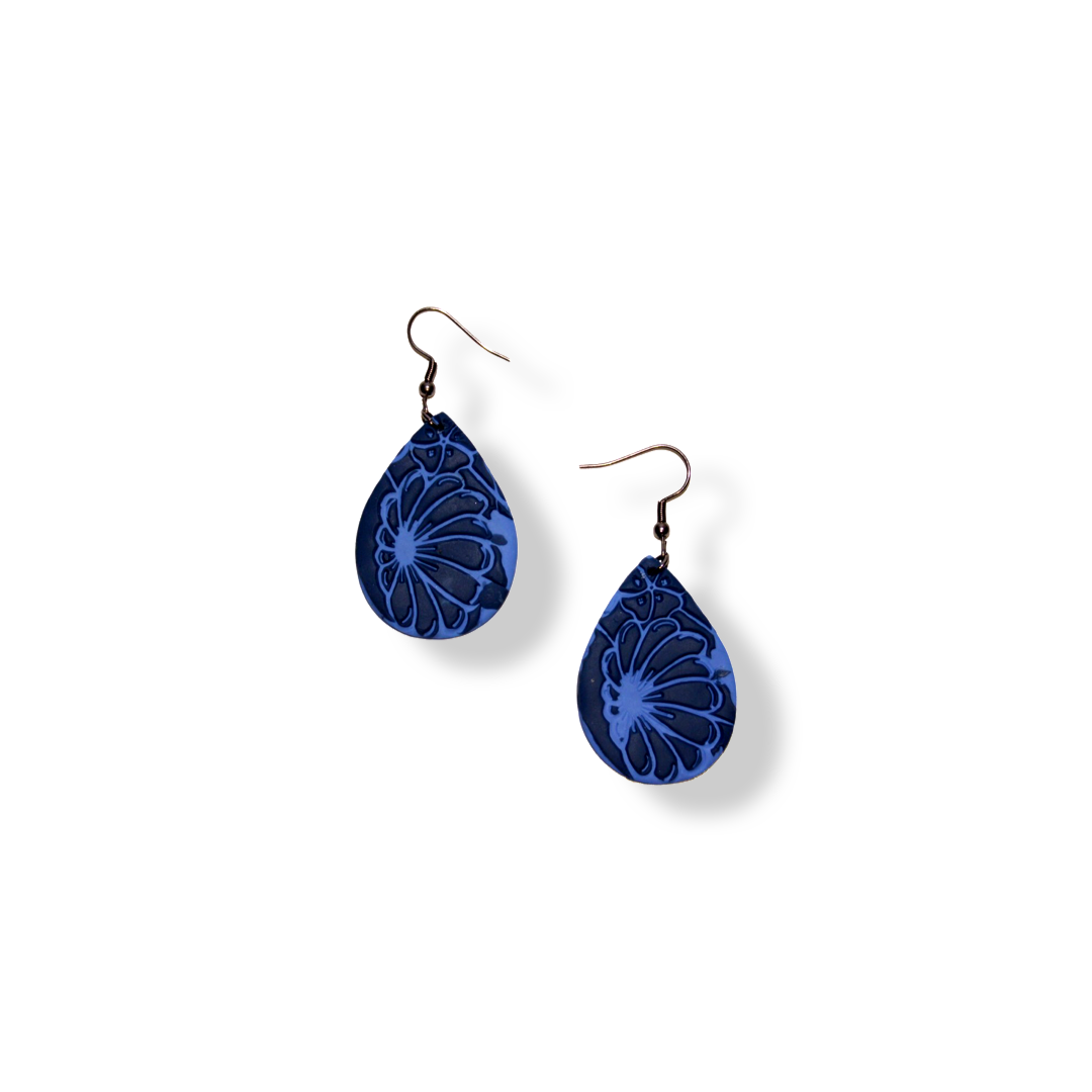 Boucles d'oreilles bleues