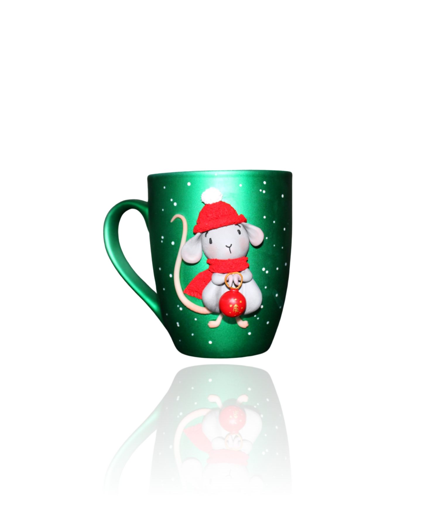 Mug Vert Personnalisé Souris de Noël