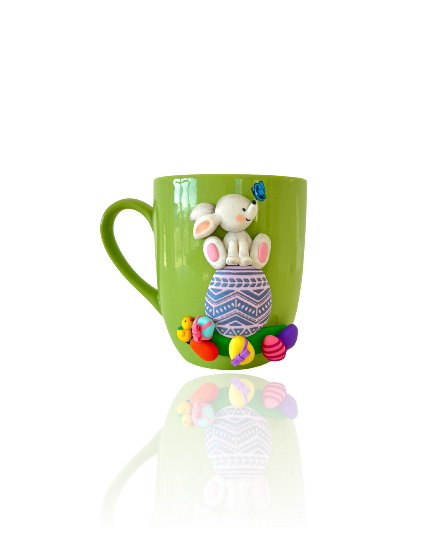 Mug Pâques Vert - Tasse Lapin Gris