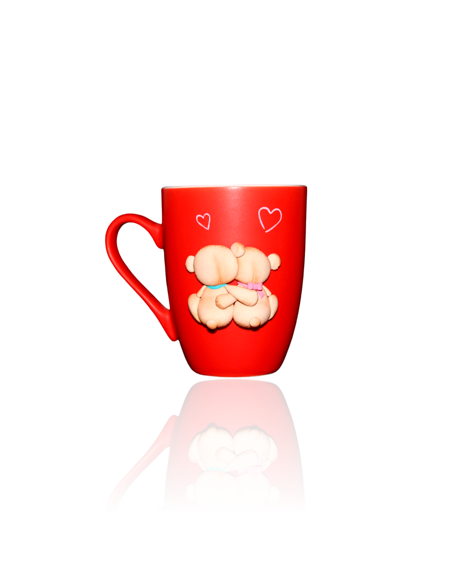 Mug Rouge Personnalisé Oursons Amoureux