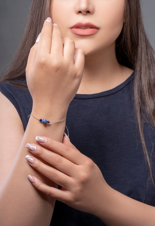 bracelet minimaliste avec 3 perles pour femmes