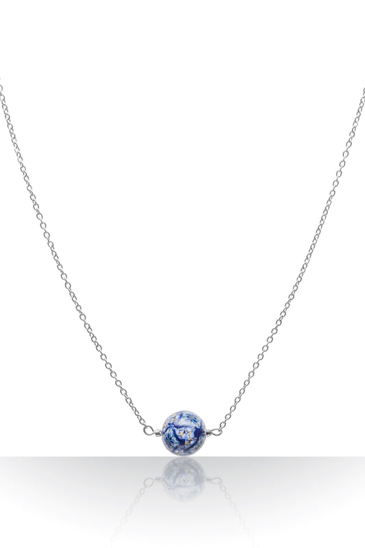 Collier Pendentif Perle Bleu Unique