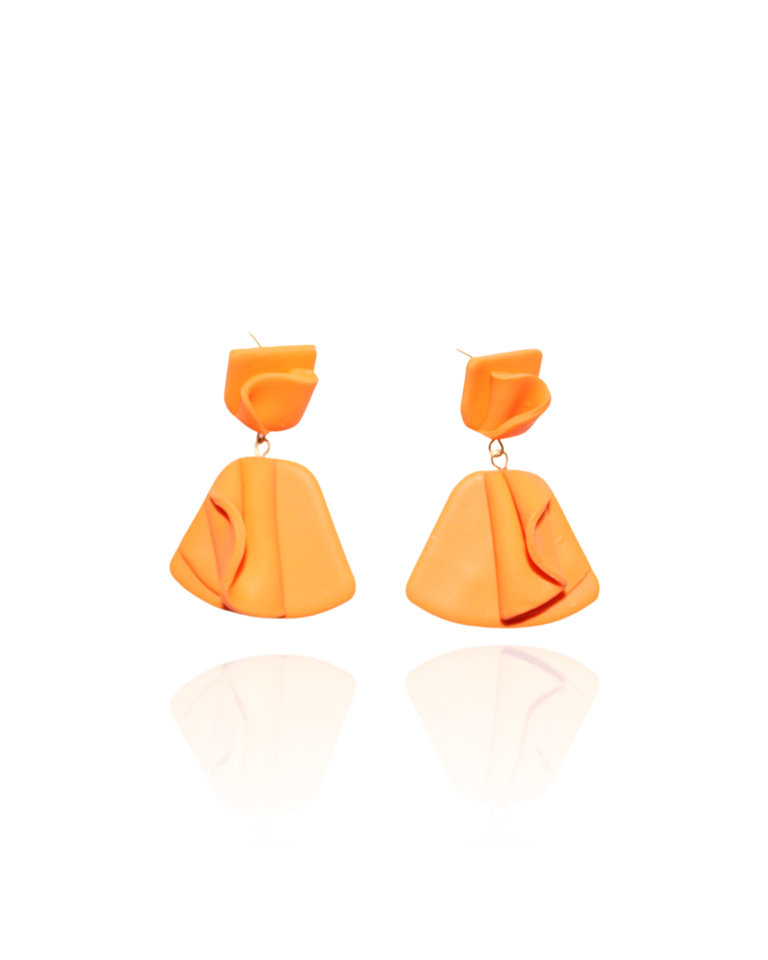 Boucles d'oreilles orange pendantes