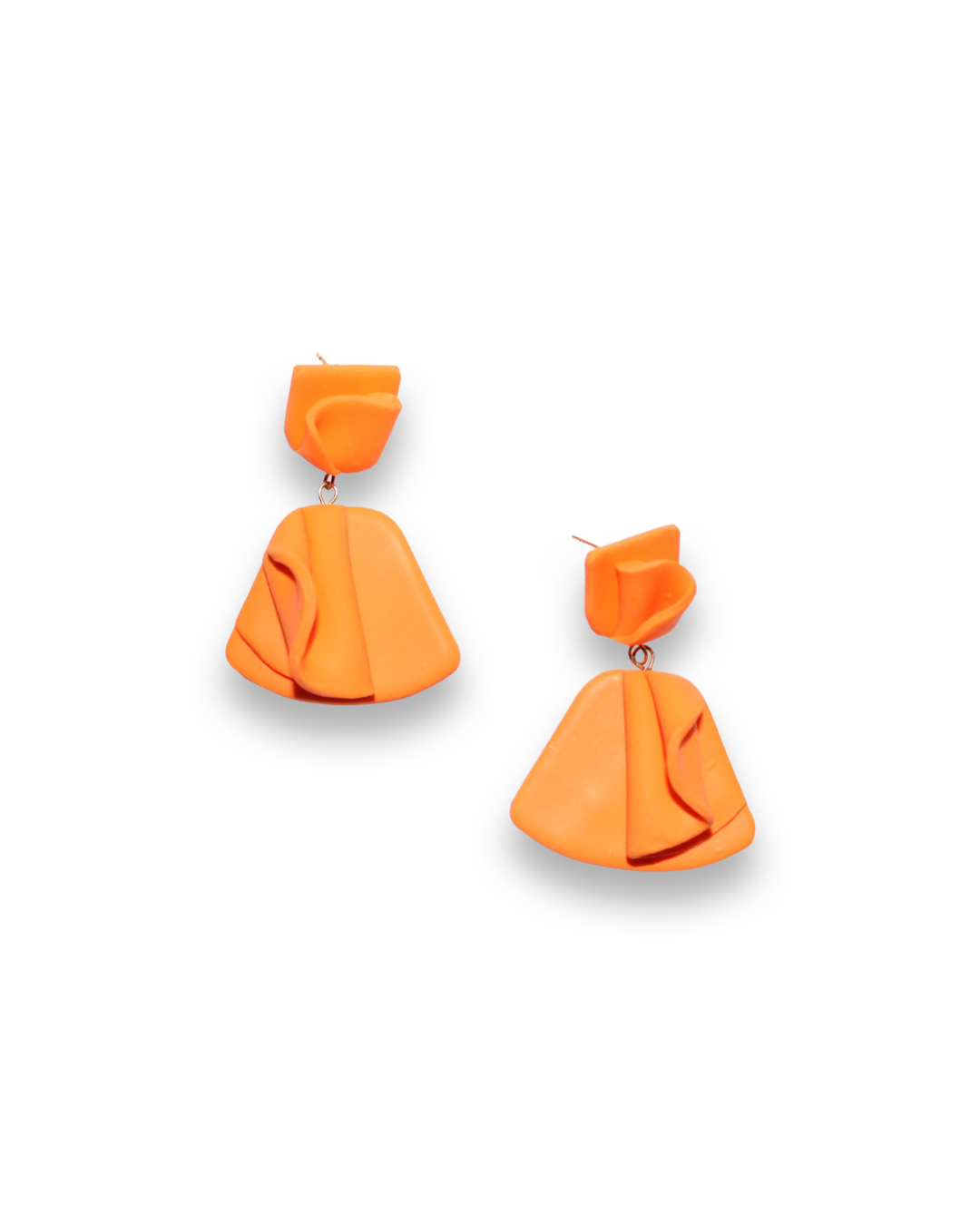 Boucles d'oreilles orange pendantes