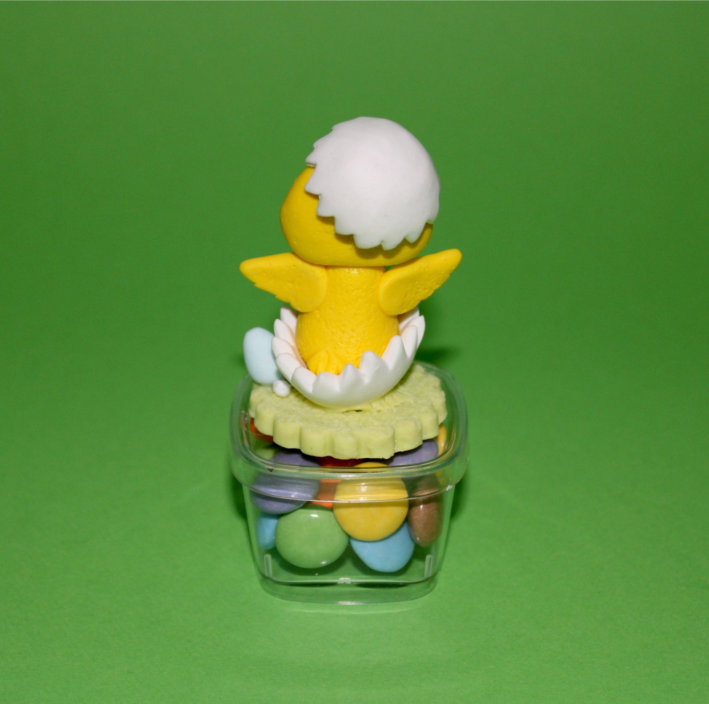Boîte à Bonbons Transparente Poussin de Pâques