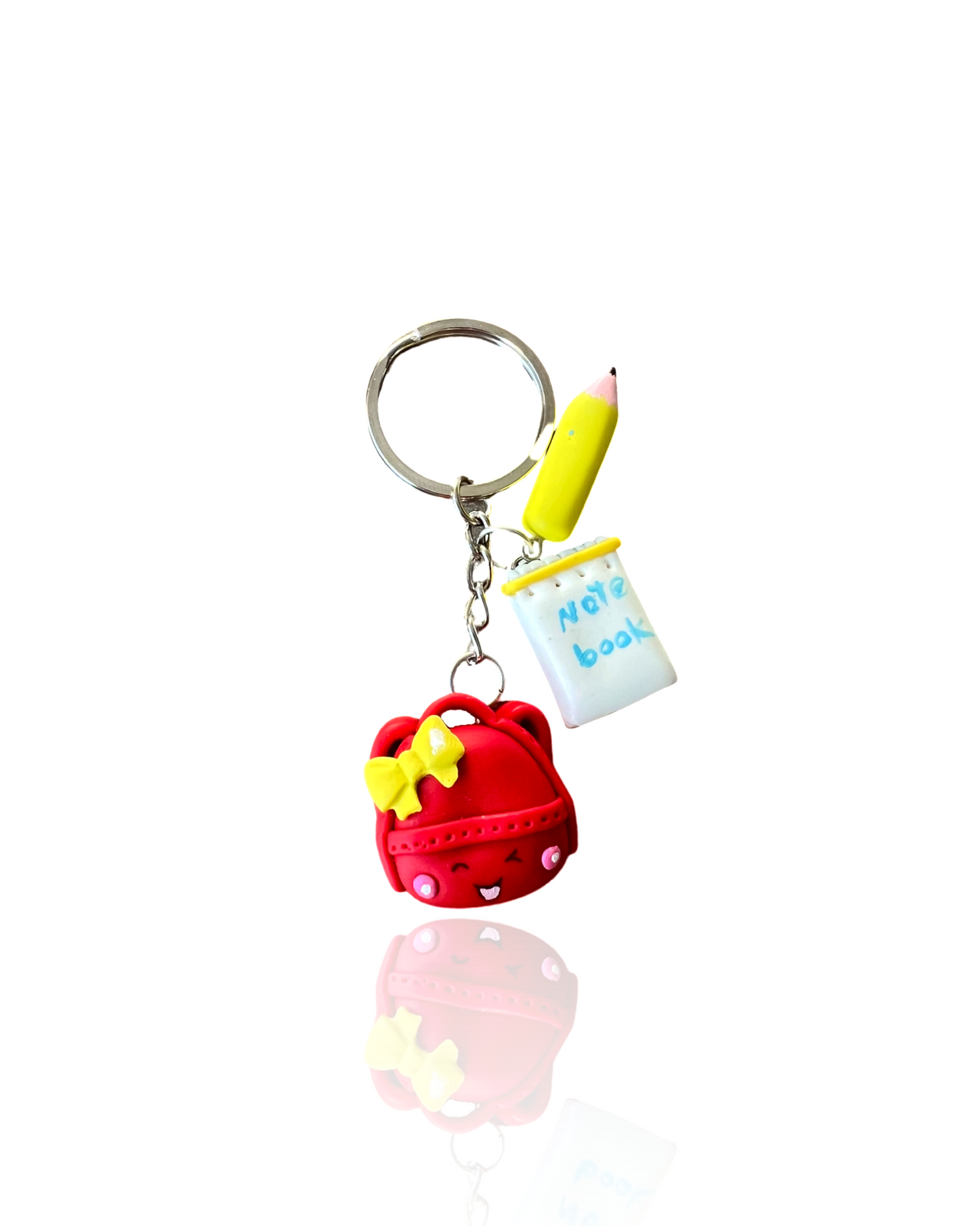 Porte-clés Sac à dos, Crayons et Carnet de notes Écoliers