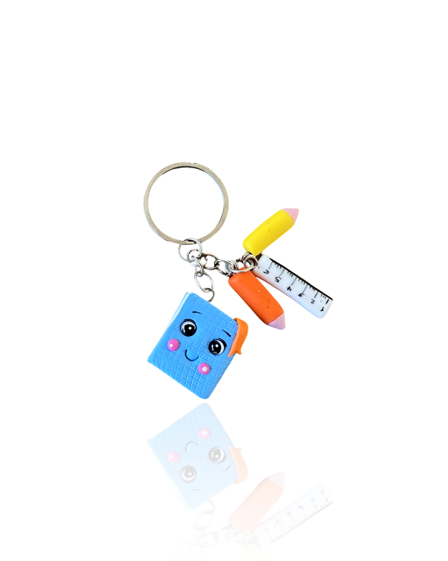 Porte-clés École Cahier Crayons et Règle